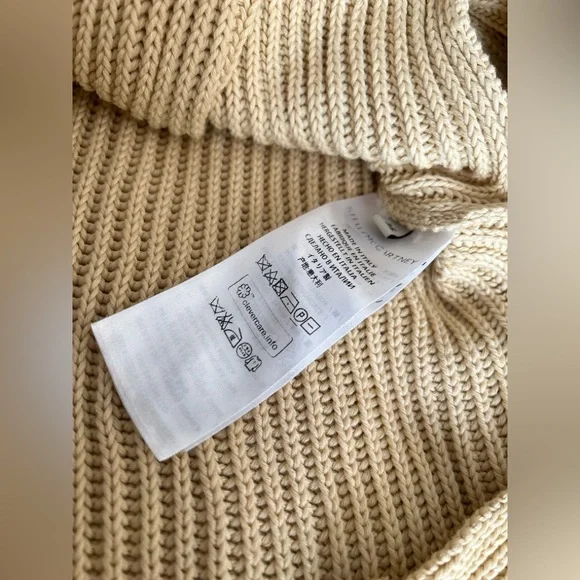 Cream sweater and cardigan